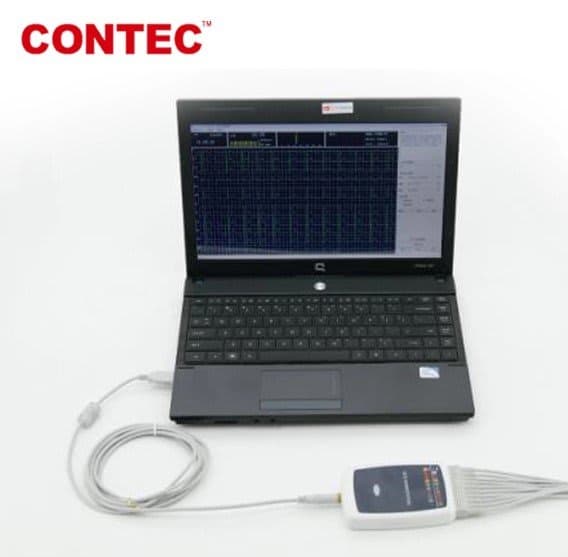 CONTEC 8000G 12 Lead ECG workstation mini size EKG machine connected with computer